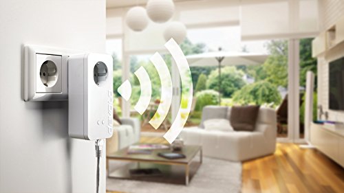 devolo 9826 dLAN 550+ WiFi Powerline (500 Mbit/s Internet Ã¼ber die Steckdose, 300 Mbit/s Ã¼ber WLAN, 1x LAN Port, 1x Powerlan Adapter, integrierte Steckdose, PLC Netzwerkadapter, WLAN-Reichweite erhÃ¶hen, WiFi Move) weiÃŸ