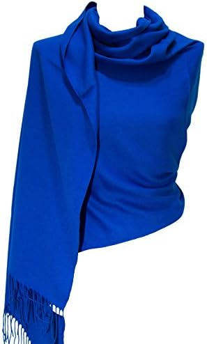 Royal Blue Pashmina – Luxurious Soft Feel - The 2018 Milan Collection from Pashminas &amp; Shawls - Wrap Shawl Scarf Stole. 25 Stunning Colours - Suitable for All Seasons