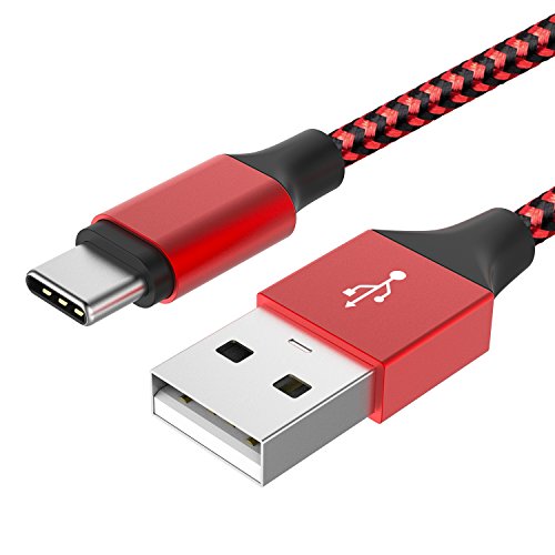 Avoalre Type C 2.0 Kabel Ladekabel USB 2.0 Type C Datenkabel für Alle Type C Geräte G G5/Lite/G5 SE,Google Nexus 5X,Microsoft Lumia950/950XL,Huawei P9/plus,Nexus 6p,Oneplus 2,HTC10,Huawei Honor V8 usw 2Pack 2M ( Schwarz mit Rot)