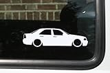 Größe 180 mm x 51 mm Abgesenkt Auto Silhouette Aufkleber – für Mercedes C-Klasse W202