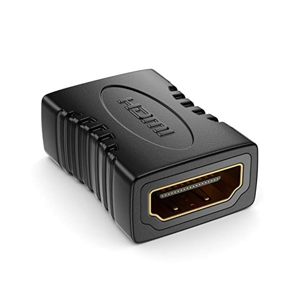 deleyCON Acoplamiento HDMI Adaptador Conector - Toma HDMI (Tipo A) para Toma HDMI (Tipo A) - HDR ARC 3D 4K 2160p Full HD…