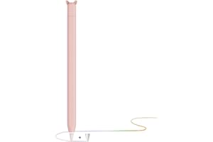 YINVA Apple Pencil Hülle Apple Pencil Case Netter Fall, Silikon Schön Weicher Stift Grip Griff mit Ladekappe Kappe und Pen Nib Spitze Schutzhülle (2. Generation, Rosa)