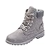 Produktbild WWricotta Damen Martin Stiefel Freizeitschuhe Plateauschuhe Plüsch Schnürschuhe Schneeschuhe Schneestiefel Warme Gefütterte Winterstiefel Flache Schuhe