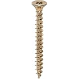 TIMCO Solo Woodscrews 5.0 x 50 mm-Pozi-Countersunk Head-Yellow-(Box 200) -50050SOLOC, 5.0 x 50mm, Set of 200 Pieces