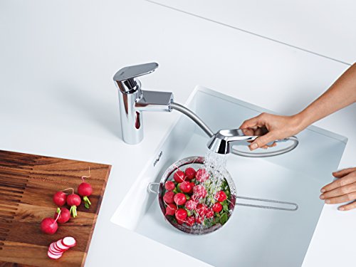 GROHE Eurodisc Cosmopolitan Küchenarmatur, Schwenkbereich 100°, herausziehbare Spülbrause 32257002 - 4