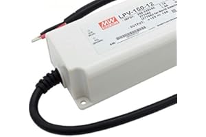 Meanwell - LPV-150-12V, trasformatore o alimentatore, 150 W, 12 V, impermeabilità IP67, AC/DC esterno
