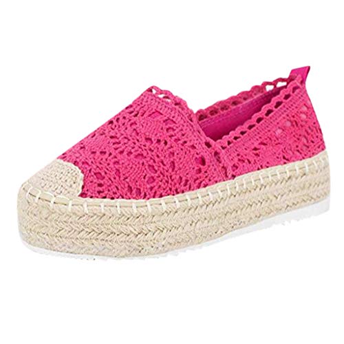 Preisvergleich Produktbild BOLANQ gr getragene Rollschuhe hüttenschuhe Weitschaftstiefel schwarzes Kleid Fahrradschuhe schnürstiefel(41,Hot pink)