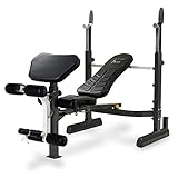 Tunturi Pure Mid-Width Weight Bench and Rack with Folding Design - 140kg Weight Load