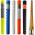 LIVOX® Premium Cricket Bat Handle Rubber 5 Grips for Enhanced Performance With Better Shock Absorption And 1 Wooden Gripper Cone (pack of 6) (BRACELATTEXTURE)