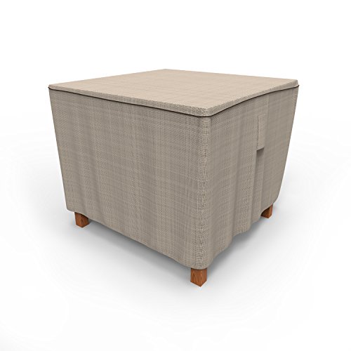 BudgeEnglish Garden Square Patio Table Cover, Small (Tan Tweed)