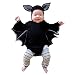 Produktbild Elecenty Babyartikel Mädchen Kleiderset,Halloween Babybody Jumpsuit Bekleidungssets Baby Overall Cosplay Kostüm Fledermaus Ärmel Junge Babyklamotten Strampler +Cartoon Ohr Hut Kostüm