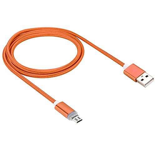 iMusi Micro USB Kabel für Android Smartphone mit LED High Speed [Syncwire & Ladekabel] – Lebenslange Garantieserie – für Samsung Galaxy, HTC, Huawei, Sony, Nexus, Nokia, Kindle und mehr Orange - 7