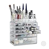 Pflegeleicht: Kosmetik-Organizer aus robustem Acryl - Abwaschbar - Schubladen vollständig entnehmbar