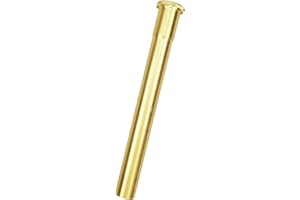 YIGUCS Brass Slip Joint Extension Tube 1-1/4” OD x 12” with Nut and Rubber Washer, P Trap Extension Tube, Sink Drain Tailpiece Tube Extension, Brushed Brass Gold