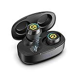 PowerLocus PLX2 Ecouteurs Bluetooth V5.0 sans Fil,[20H de jeu, HD Stéréo, IPX5] TWS Sport Oreillette Bluetooth, Intra Auriculaire, Mains Libres avec Micro Réduction du Bruit Ecouteurs pour iOS,Android