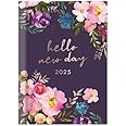 PaulStore 2025 Diary A5 week to view Hardback Diary Believe In You Self Vintage Floral (Blue)