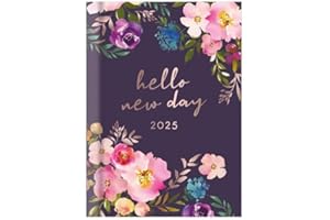 Fun Hub 2023 Diary Pocket Week to View Fashion soft padded hardback vintage Diary (Pattern 2)