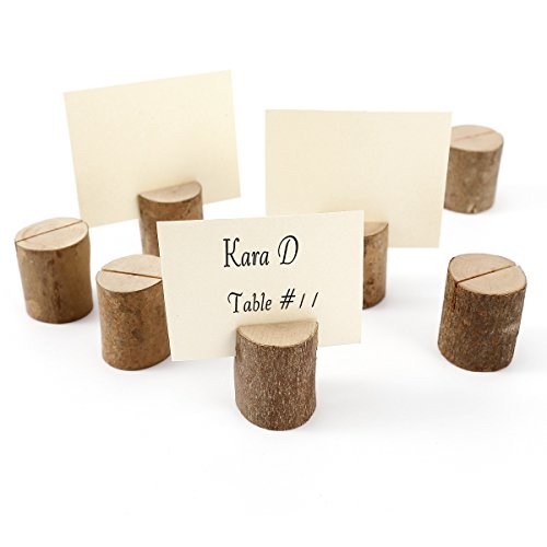 50 x Holz Holzsteg Kartenhalter Platzkarte Tischkartenhalter Namesschild Fotohalter Hochzeit Deko - 4