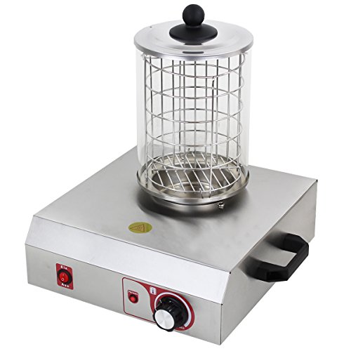 Beeketal „BHG06a“ Profi Gastro Hot Dog Maker mit 140 mm Korbdurchmesser, Edelstahl Hot Dog Maschine zum erhitzen von Würsten, schwere Edelstahl Ausführung mit Tragegriffen (Ausführung OHNE Heizspieße) - 2