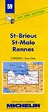 Image de Carte routière : St-Brieuc - St-Malo - Rennes, 59, 1/200000