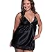 Produktbild Damen Satin Pyjama Große Größen Staresen Frauen Sexy Nachtwäsche Dessous Spitze Unterwäsche Kleid Satin Kurz Schlafanzüge Träger Nachthemd Rückenfrei Negligee S-XXXXXXL