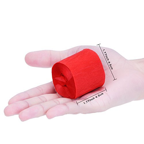 Outus Krepp Papier Streamer 6 Farben, 4.5 cm x 9 m (6 Rollen) - 4