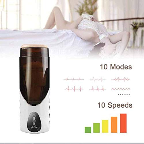 Preisvergleich Produktbild INOOY Männliche Masturbator-Strong Thrusting Leistungsstarke Vollautomatische Elektro-Masturbation-Tasse 3D-Realistische Heizung Stroker Mit Moans Vibrierenden Kolben Neuheit Stroker Dual