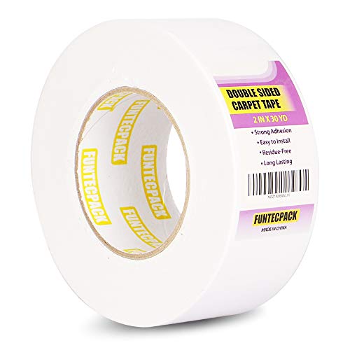 Preisvergleich Produktbild Funtecpack Doppelseitiges Teppichklebeband, 5,1 cm x 9,9 m