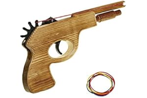 JUGUETUTTO Jugetutto - Pistola dispara Gomas I - Juguete de Madera