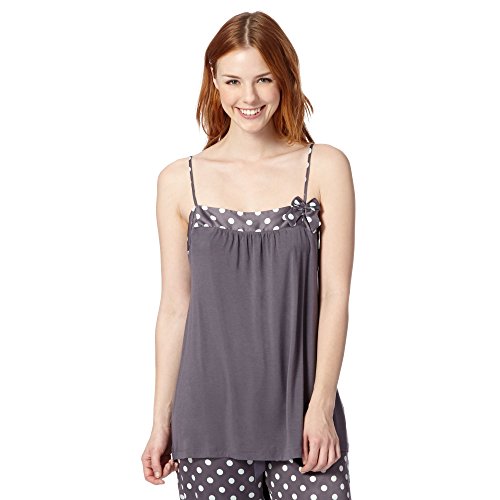 Presence Womens Dark Grey Spotted Bow Jersey Camisole 16