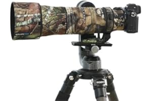 Rolanpro Copriobiettivo Nikon Z 180-600mm F/5.6-6.3 VR Coat Guns Case Abbigliamento, #23 Marrone Jungle Impermeabile