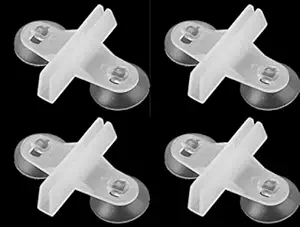 Taiyo Pluss Discovery? Aquarium Glass Divider, Aquarium Glass Divider for Fish Tank Partition, Fit for All Aquarium Include Suction Cups for Fixing The Glass (Color: White) (Pack of 4)