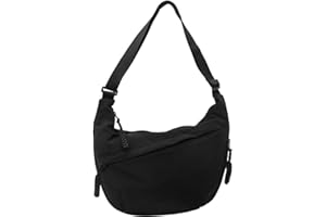 AiNinXun Mezzaluna Borsa Donna Tracolla Grande Hobo Borsa Marsupio Donna in Nylon Borse a Spalla Grandi con Tracolla Regolabile Crossbody Bag Ragazza Borsa a Mezzaluna Donna per Università Viaggio