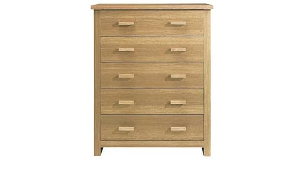 Winchester 5 Drawer Chest Oak Amazon Co Uk Kitchen Home