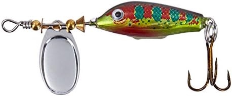 Mini Artificial Bait Lures Spinner Combination, Rot/Blau gestreift, 3 cm