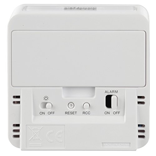 Hama Funk Wecker RC540 (sensorgesteuerte Nachtlichtfunktion, Schlummerfunktion, Temperatur- und Datumsanzeige) weiß - 4