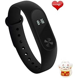 Xiaomi Mi Band 2 Fitness Smartband, Pulsera de actividad, con monitor de ritmo cardíaco, color Negro