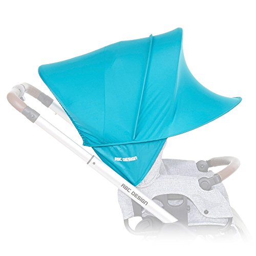 ABC Design Sonnensegel / Sonnendach, Sonnenverdeck, Sonnenschutz mit UV-Schutz 50+ für Kinderwagen und Buggys / Coral / praktische Sonnenschirm Alternative