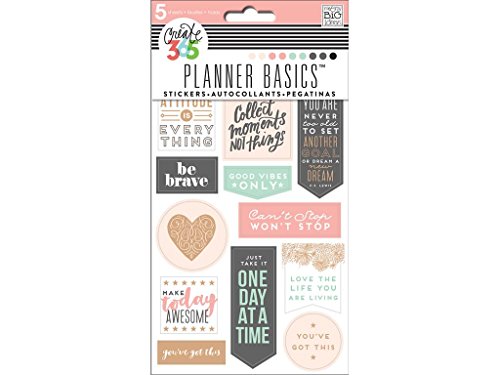 Create 365 Planner Stickers 5 Sheets/Pkg-Rose - Good Vibes