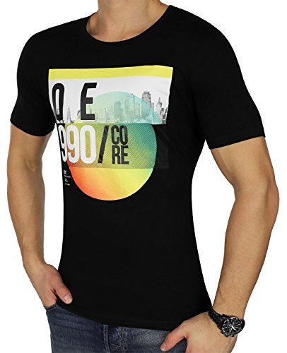 JACK & JONES Herren T-Shirt jcoEMILIO jcoVISION jcoWHELK Print Rundhals Mehrfarbig Slim Fit und Oversize (XL, Schwarz (Black Fit:Slim jcoDAVE)) JACK & JONES Herren T-Shirt jcoEMILIO jcoVISION jcoWHELK Print Rundhals Mehrfarbig Slim Fit und Oversize (XL, Schwarz (Black Fit:Slim jcoDAVE))