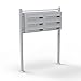 Produktbild 6er Briefkastenanlage Silber 2x3 Fächer Standbriefkasten Postfach Briefkasten Postkasten