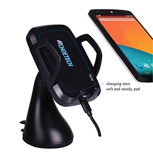 Caricatore Auto Wireless, CHOETECH Caricabatterie wireless Docking Station Supporto per Auto per Galaxy S8, S8 Plus,Note 8,S7 / S7 Edge / S6 Edge / Lumia 950xl / 950 e Dispositivi Abilitati al Qi