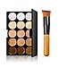 15 Colors Makeup Concealer Foundation Cream Cosmetic Palette Set Tools With Brush