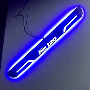 DS ENTERPRISE Radiant Blue LED Light Door Steel Plates For Hyundai i20 Elite- Set of 4PCS