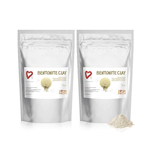 2 KG - ARGILLA BENTONITE, LIVING EARTH in polvere - Purificatrici, rigenerative e remineralizzante. Prodotto naturale. Senza additivi. Non testato su animali. Solo per uso esterno.