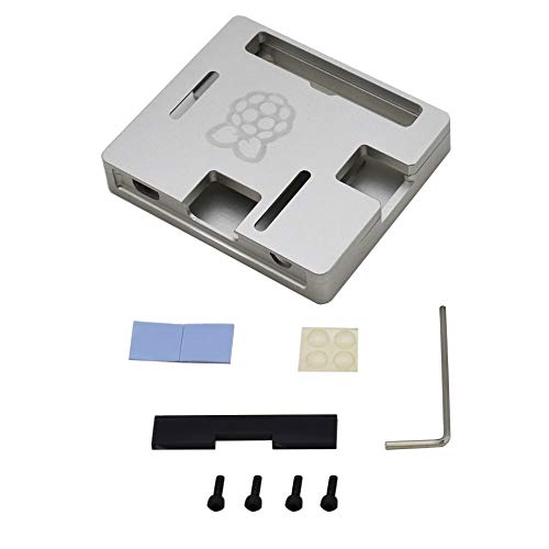 Preisvergleich Produktbild HermosaUKnight Aluminiumgehäuse CNC Ultradünnes Aluminiumgehäuse für RPI Raspberry Pi Silver