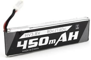 TINY HAWK 450mAh 1S Lipo Batteria HV 3.8V 80C/160C Battery con PH2.0 Connettore per Tinyhawk FPV Racing Drone