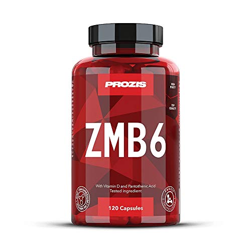Prozis ZMB6 120 Caps - Cinc, Magnesio y B6 - Fórmula Vitamínico Mineral para Atletas - Impulsor del Sistema Inmunitario - 40 Dosis