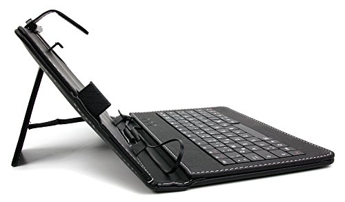 Deutsche Tastatur mit QWERTZ-Layout 7″ in Schwarz kompatibel mit HTC One M9 | M9 Plus, Cubot Max + Rainbow | Dinosaur 5.5″ | S550 Pro und Vernee Thor 4G | Nokia 6/D1 | LG Stylus 3 Smartphones - 2