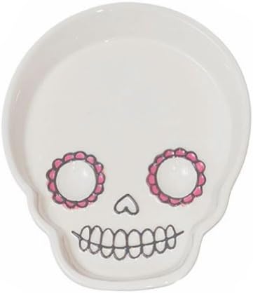 Ceramic Sugar Skull Candy Dish in Gift Box-6"